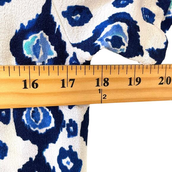 Mud Pie Womens Dress Size S Blue and White Ikat Batik Preppy - Picture 4 of 7